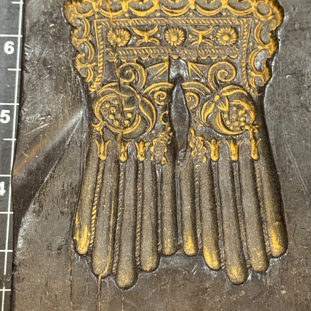 Vintage Handarbeit West Germany Beeswax Wall Plaque Relief Carving Architectural